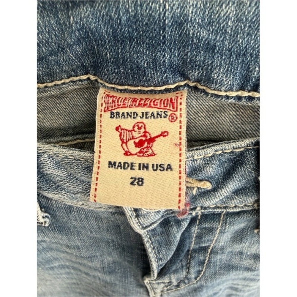 True Religion World Tour Rainbow Stitch Bootcut Jeans 28 Y2K - Picture 3 of 9